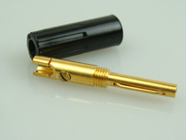 Brand new British DELTRON gold-plated 4mm black banana plug speaker plug speaker amplifier pure copper connector