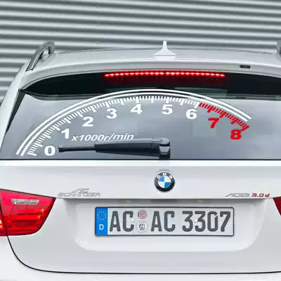 Car sticker rear windshield glass window car sticker tachometer rear window speed gauge sticker personalized decoration car sticker