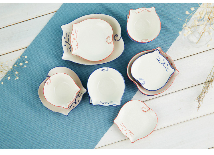Mất Xiaoxin Cat Rice Bát Mèo Bát Nhỏ Mèo Nhỏ Bát Đơn Nước Uống Bát Bát - Cat / Dog hàng ngày Neccessities bình nước gắn chuồng