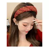 Бордовый ободок, ретро шпильки для волос, аксессуар для волос, коллекция 2023, изысканный стиль