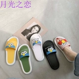 Тапочки подходит для мужчин и женщин для влюбленных, летнее модное трендовое нескользящое кунжутное масло, мягкая подошва