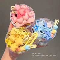 Розовая милая заколка для волос, челка, шпильки для волос, детская заколка-крабик, аксессуар для волос, коллекция 2023