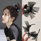 Летняя заколка для волос с бантиком, хвостик, заколка-крабик, изысканный стиль