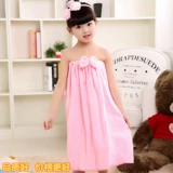 Детское банное полотенце, мягкий топ без лямок, милый банный халат, подходит для подростков, хорошо впитывает воду