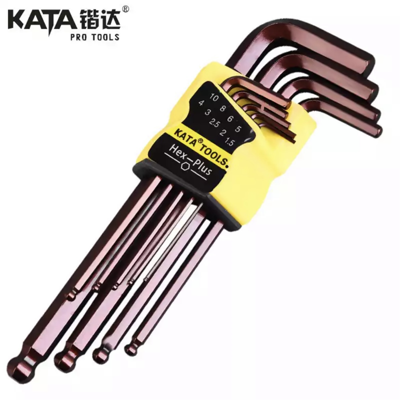 Kada KATA Allen Universal Wrench Medium Long Set Steel Screwdriver Multi-function Screwdriver Anti-rust Repair Tool