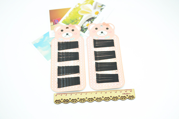 Dễ thương bình thường từ màu đen clip chất lượng cao kẹp tóc để clip top clip tóc phụ kiện mũ tấm thép đen clip