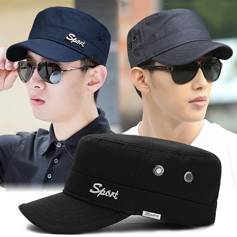 Hat Men Great Size Duck Tongue Cap Korean Version Tide Breathable Sunscreen Hood Spring Autumn Outdoor Large Head Circumference Casual Flat Top Hat