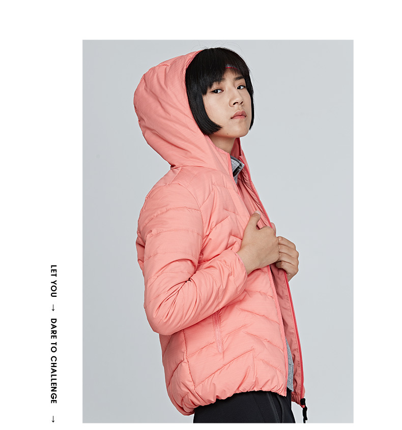 Hongxing Erke 2019 áo khoác nữ cotton quần áo ấm ấm độn áo khoác trùm đầu áo khoác ngắn áo khoác thể thao - Quần áo độn bông thể thao áo phao nam giá rẻ