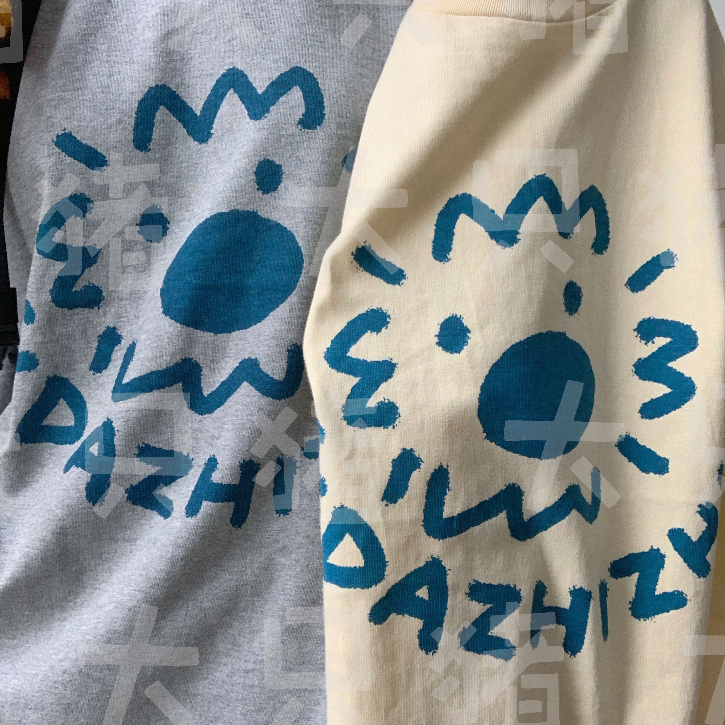 Big pig at home Original strong puppy cartoon graffiti men and women couples cute loose all-match cotton T-shirt