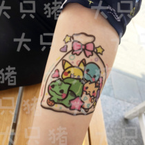(Big Only Pig At Home) Amazing Baby Original Cartoon Waterproof Cartoon Teenage Girl Cute Color Tattoo Sticker