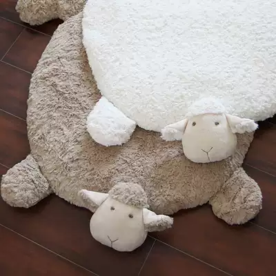 South Korea warm sheep cashmere animal floor mat short velvet foot mat animal bed mat two colors optional