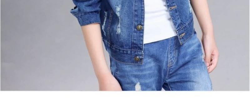 Trẻ em mặc 2018 áo khoác bé trai mùa thu mới mùa xuân và mẫu mùa thu 7 trẻ em lớn 9 trẻ em denim 10 áo khoác 12 tuổi ao phao tre em