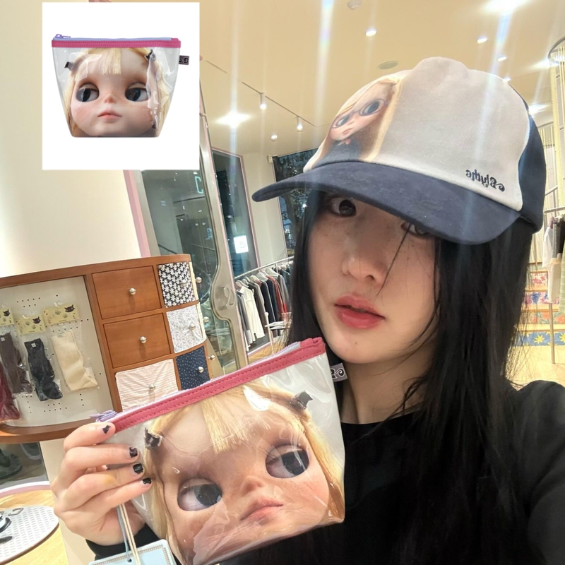 Korean Coyseio X Blythe Collaboration Pink Layered Mini Storage Bag Cartoon Doll Small Cloth Coin Purse