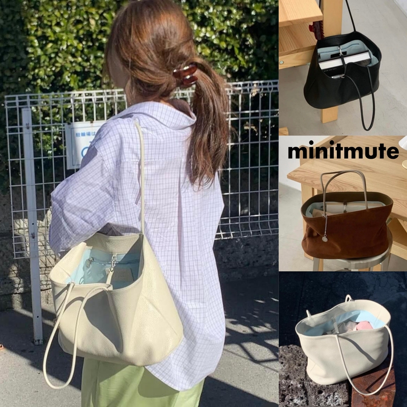 Korean Genuine Minitmute Solid Color Cowhide Shoulder Bag Large Capacity Suede Texture Handbag Full Show Linen Bag Korean Genuine Minitmute Solid Color Cowhide Shoulder Bag Large Capacity Suede Texture Handbag Full Show Linen Bag