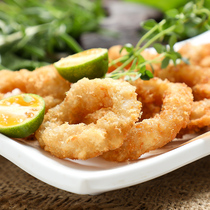 Crispy squid rings 2 kg milk tea snacks fried powder-wrapped squid crispy Western fried chicken semi-finished ingredients takeaway