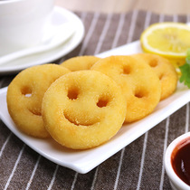  Smiley potato cake Crispy potato cake Potato cake Western coffee milk tea snack American potato cake 3 6 kg about 100