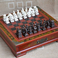 Небольшие международные шахматные антикварные терракоттские воины и лошади Творческие трехмерные персональные таблицы в стиле шахматной доски китайский стиль рождественский подарок