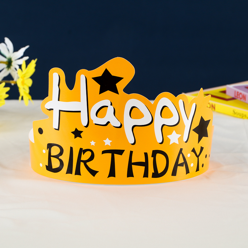 Little red book INS Red birthday cap Cartoon party hat adult baby crown cap 100 pack