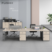 Staff desk chair combination minimalist modern 4 6 artificial position office furniture double-four 2 seat staff table