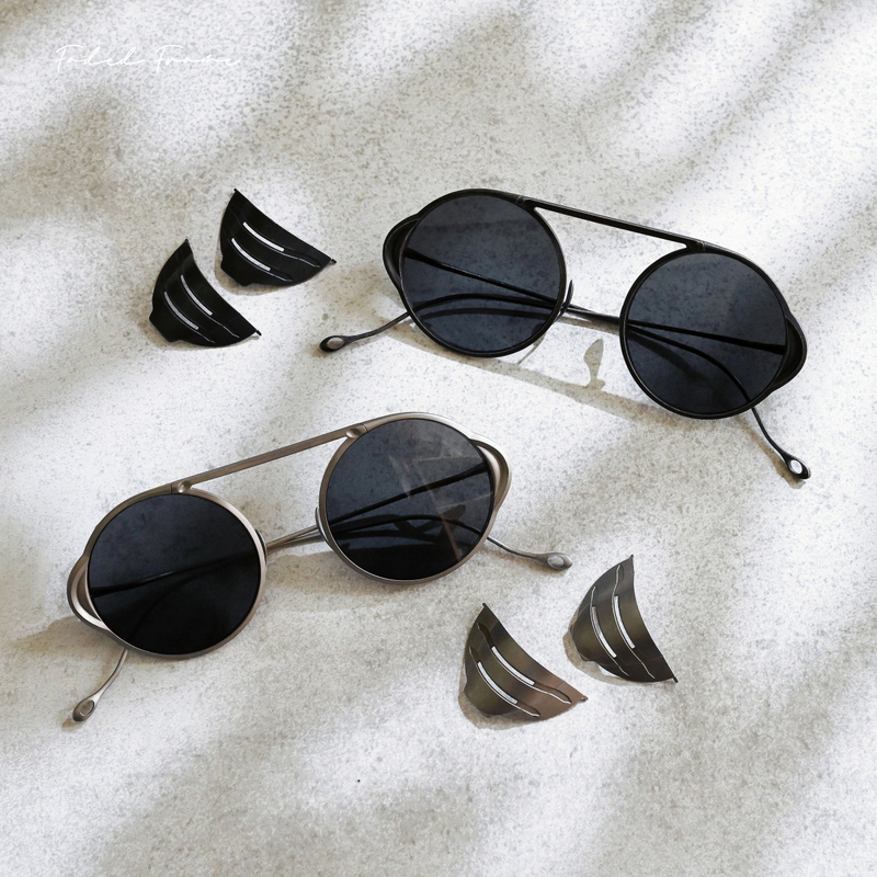 Rgxbbs Designer Limited Edition Titanium Alloy Armor Niche Avant-Garde Windproof Sunshade Sunglasses Frame Sunglasses Holder