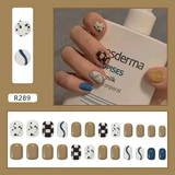 Накладные ногти для маникюра, наклейки для ногтей, съемный клей для ногтей, готовый продукт