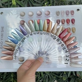 Стеклянный комплект, лак для ногтей для маникюра, кошачий глаз, 24 цветов, зеркальный эффект