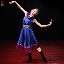 Smoke Cloud Dance New Mongolian Dance Dress Practice Performance Clothing National long dress Grand dress Skirt Hem Dress Female adult Custom