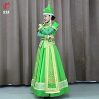 Зеленый комплект, платье, ремень, аксессуар для волос