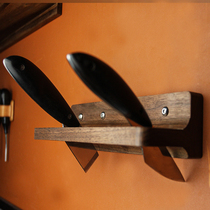 Solid wood tool holder leather tool leather tool leather art cutter wall-mounted storage rack handmade leather goods shelf cutter holder knife holder