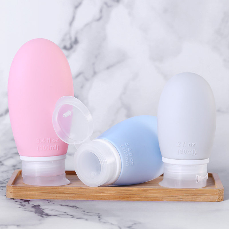 Cosmetic Travel Split Bottle Shampoo water body lotion Soft silicone Empty Silicone Air Bottle Suit Portable Squeeze Emulsion Bottle