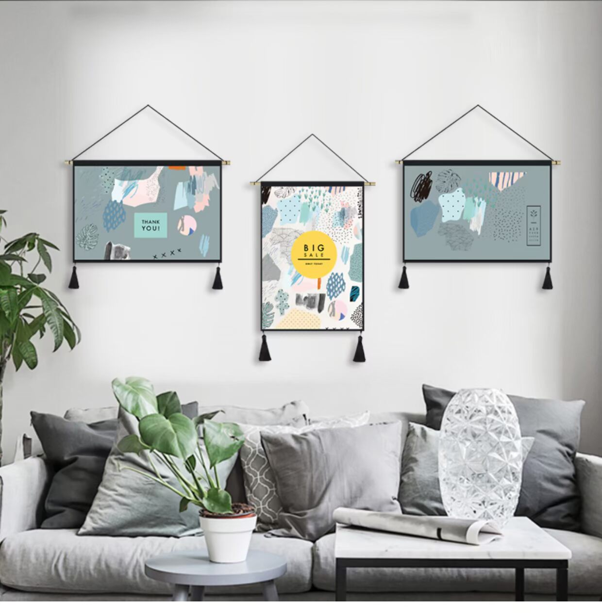 Tấm thảm gió Bắc Âu vải lanh nghệ thuật sơn đơn giản hiện đại châu Âu sofa nền tường trang trí phòng ngủ phòng khách tấm thảm thảm treo tường bản đồ thế giới