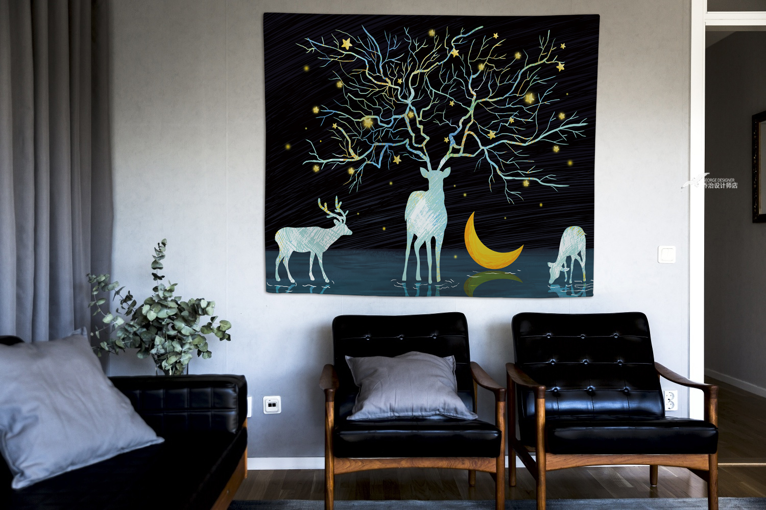 Nordic ký túc xá ins nhật vải treo thảm sống tường nền phòng bao gồm ròng đỏ trái tim cô gái vải nền phòng ngủ cạnh giường ngủ - Tapestry thảm treo đầu giường
