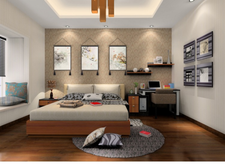 Trung Quốc phong cách Trung Quốc vải treo tranh tường phòng khách trang trí tường sơn mực treo phòng ngủ phòng ngủ hiên thảm hoa treo tường
