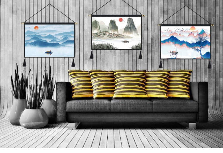 Bắc Âu hiện đại tùy chỉnh nhỏ gọn bức tranh vải trang trí ins cô gái phòng ngủ phòng khách nền tường treo vải tấm thảm vải sơn - Tapestry thảm treo tường phòng khách