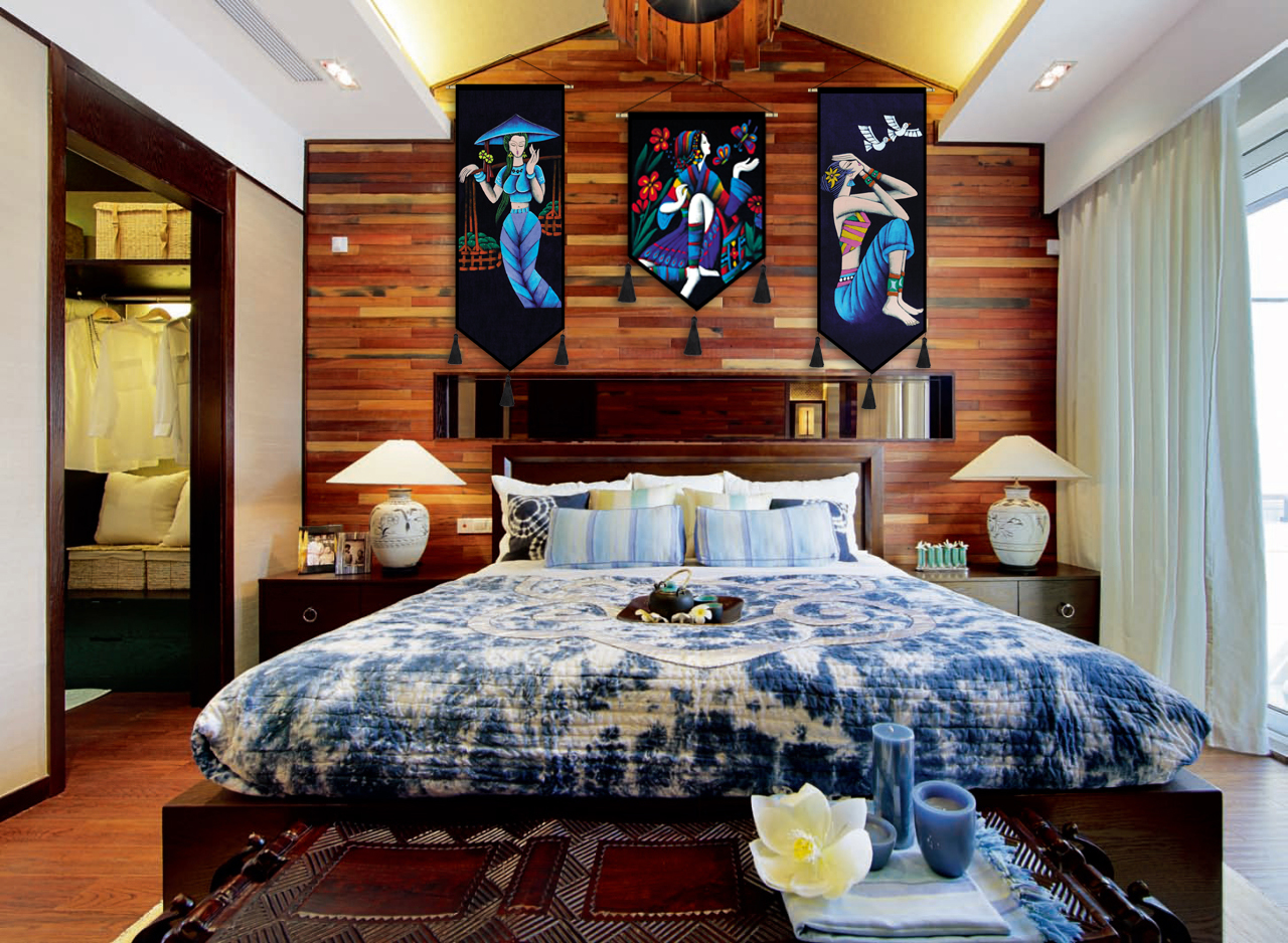 B & B trang trí khách sạn dân gian Trung Quốc tấm thảm trang trí tường trang trí tường vải treo sơn hiên hành lang sơn thảm treo tường blackpink