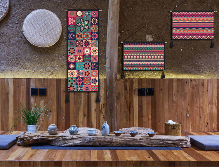 B & B trang trí bohemian tấm thảm phong cách quốc gia vải vẽ tranh tường trang trí phòng khách phòng ngủ chăn sơn thảm treo tường