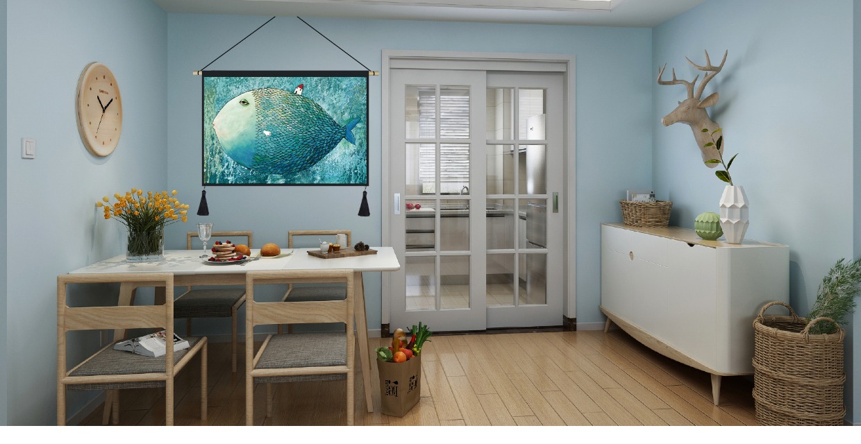 Tấm thảm Bắc Âu in tranh treo vải phòng ngủ đầu giường nền tường vải tấm thảm mét hộp bìa tranh động vật thảm treo tường decor