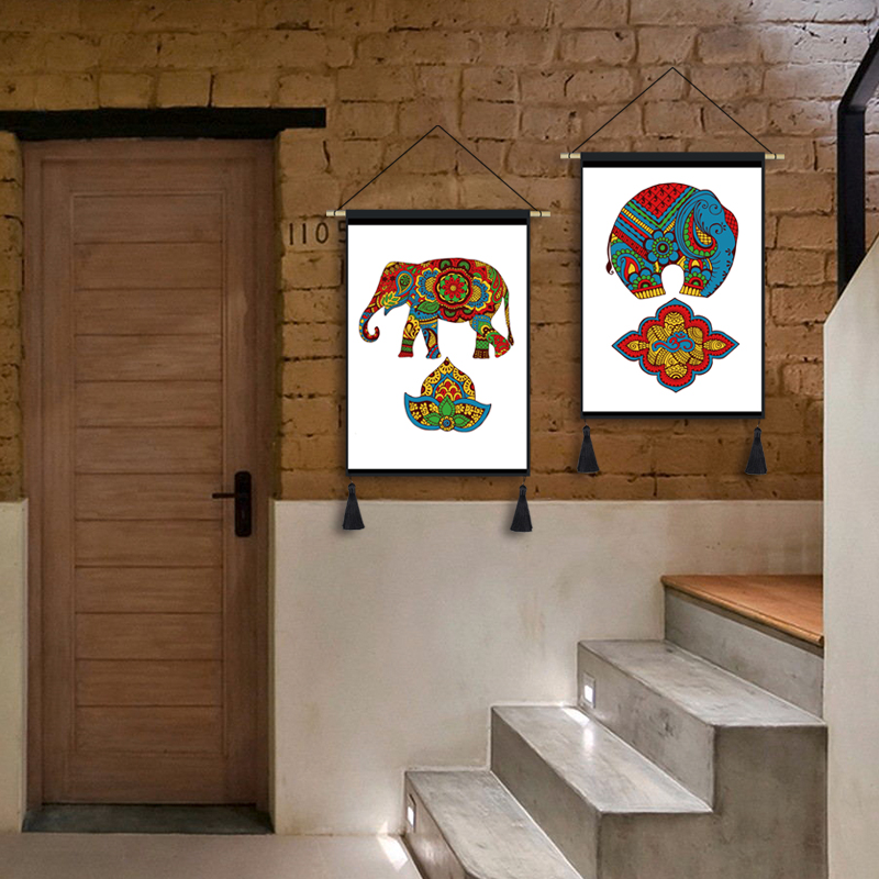 Bohemian tấm thảm trang trí nội thất tấm thảm treo vải phòng khách phòng ngủ trang trí tường hiên treo canvas art painting thảm treo tường phòng ngủ