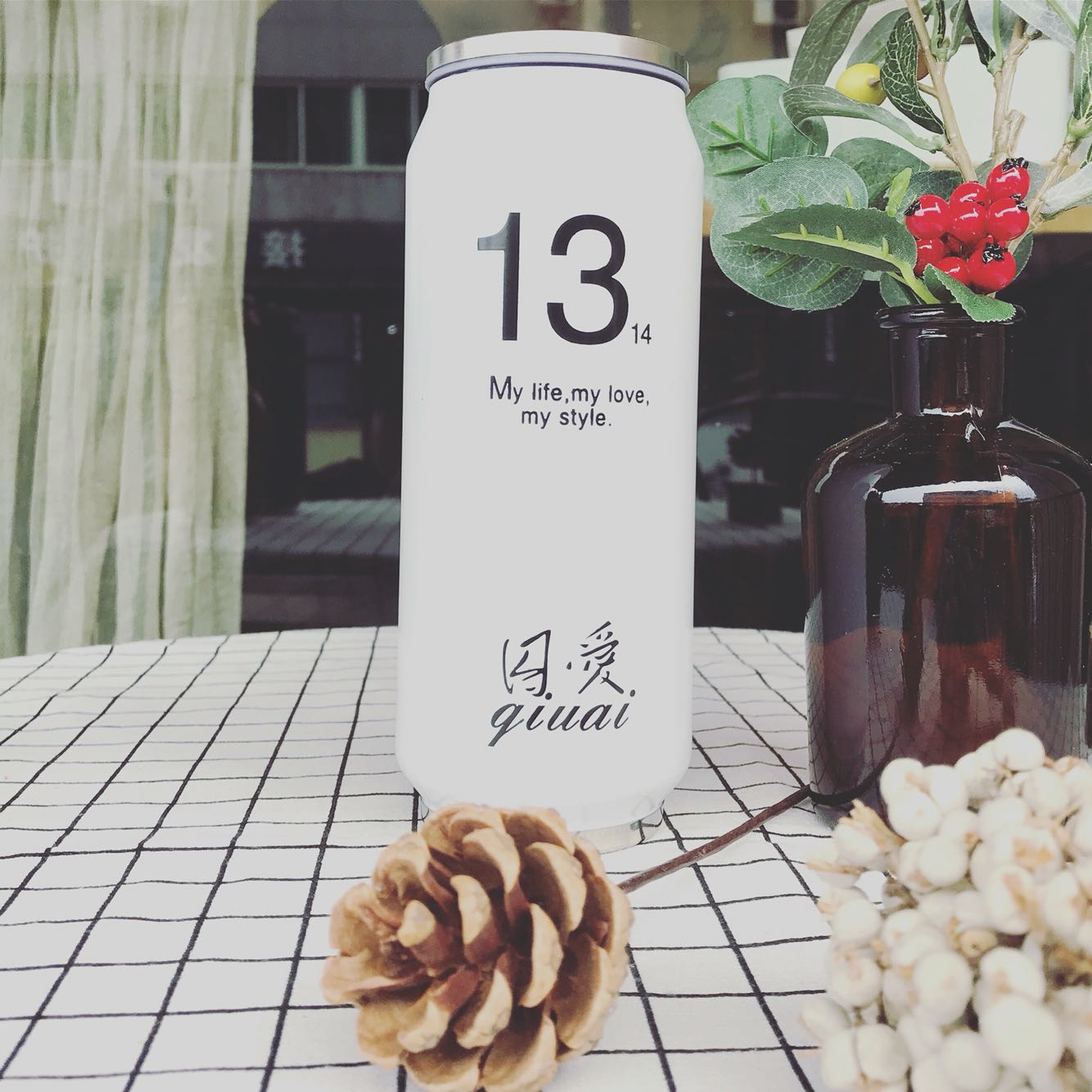 Sáng tạo lon Baccarat thép không gỉ cốc tối cao Coke chai rơm cốc sinh viên bình uống nước