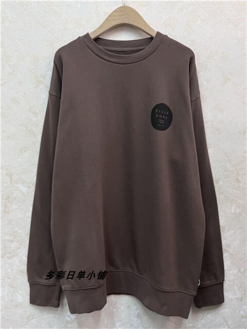 Foreign Trade Trendy Brand Z12 Japanese Single-Brand Billabong Crewneck Sweatshirt Unisex Autumn and Winter Pure Cotton Terry Casual