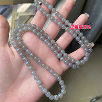 Smoke Purple and Tian jade necklace 108 108 6mm Buddha beads genuine jade necklace jade beads pendant chain Sub-ice Wool Clothing Chain Beads