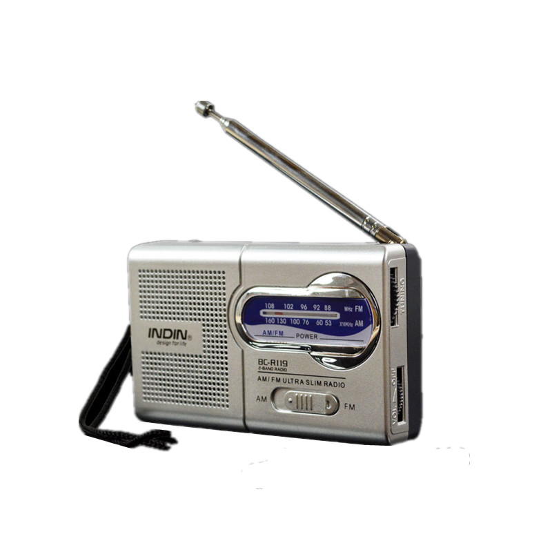 FM Mini Pocket Portable Senior Radio with Retro FM Radio Player Walkman Player Battery