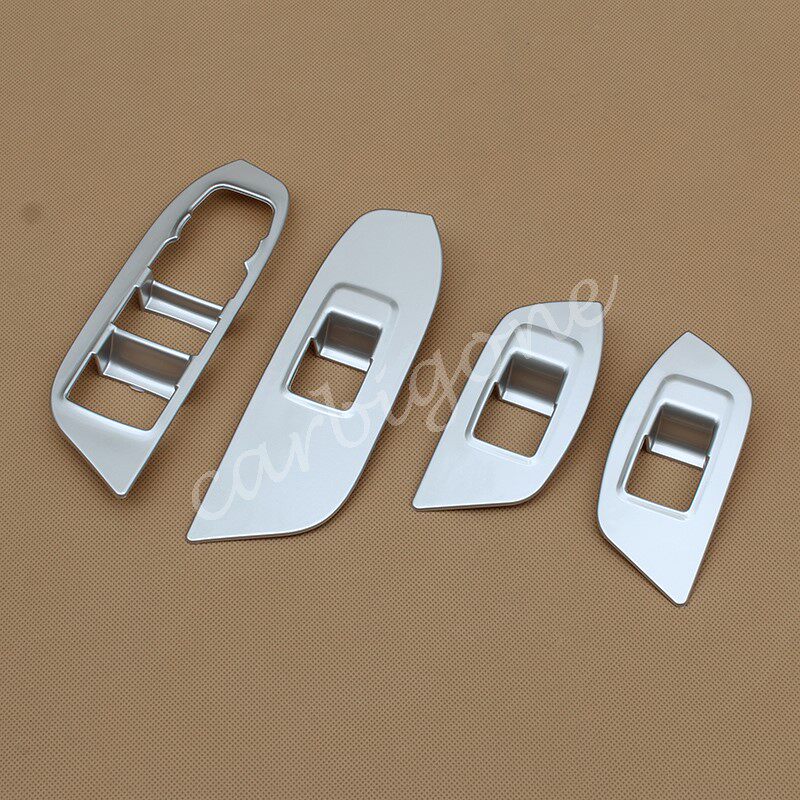 Silver Door Window Switch Panel Cover Trims For Chevrolet Equinox 2018-2024 – Self-Adhesive, Matte Finish