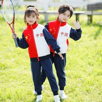 Elementary School Uniforms Spring Autumn Clothing Three Sets Kindergarten Garden Clothes Children Banswear Sports China Wind Pure Cotton Hot Sell