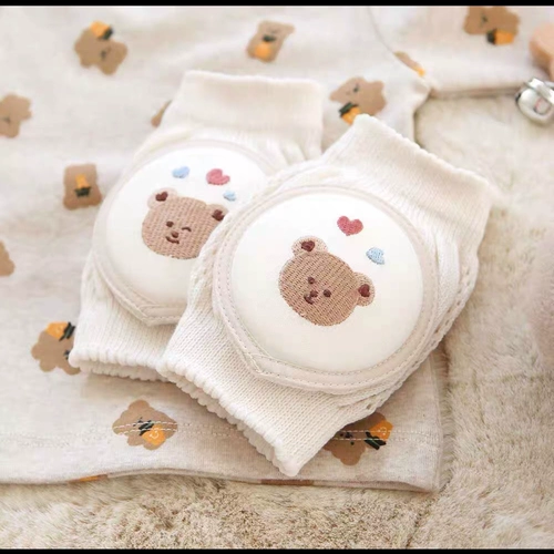 Брендовые детские хлопковые летние наколенники, защитное снаряжение для раннего возраста, дышащая лента, защита при падении, с вышивкой