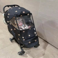 Черный ветрозащитный чехол, с вышивкой