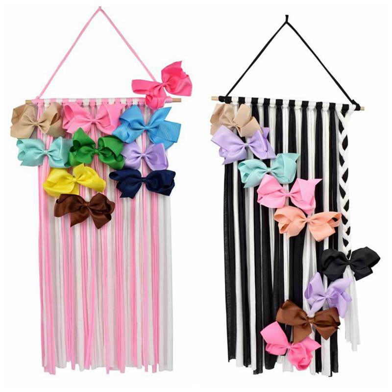 New Macaron Clothes for European and American children's hair clips with hand - woven pure cotton stick hanging collection