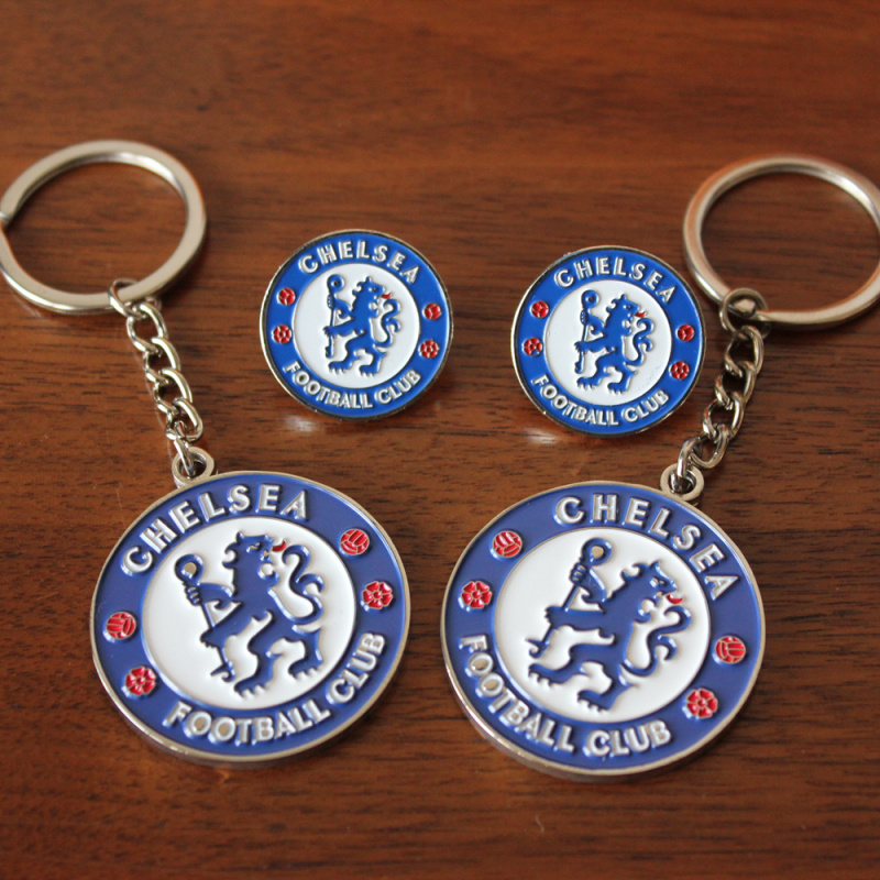 Chelsea Football Fan Merchandise Team Logo Badge Brooch Car Keychain Backpack Pendant