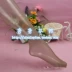 Liu Yan chứng thực Quần tất màu đỏ đậu đỏ 6003 siêu mỏng 3D lõi-spun lụa bikini pantyhose cộng với tất đáy quần tất chân đẹp - Vớ