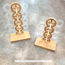 Bamboo wooden glasses tray creative glasses storage rack display props glasses store display rack sunglasses sunglasses holder